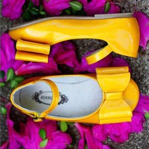 Joyfolie | Patent Mustard MaryJanes